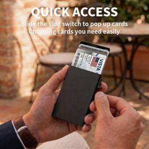 Porte-cartes de crédit professionnel en alliage d'aluminium Casekey, protection RFID, fin et léger, sans fermeture, vente en gros - Product Image 2