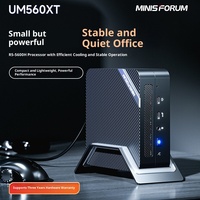 Chipboard Minisforum Um560 Xt: Amd Ryzen R5-5600h Ai Mini Pc, bureau silencieux haute performance petit multi-moniteur puissant