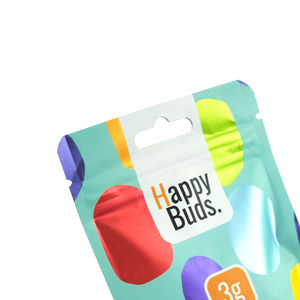 Tùy Chỉnh Nhôm Lá Mùi Bằng Chứng <span class=keywords><strong>Ziplock</strong></span> Đứng lên Túi Bao Bì Ăn Được Gummy 3.5 Gram Mylar Túi Với Logo - Product Image 2