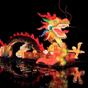 Chinese New Year Animal Lantern Festival Outdoor Dragon Lantern Show