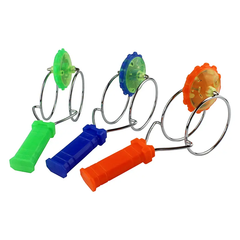 Neu kommende Flohmarkt produkte Magnetic Flash Metal Kunststoff Kreisel Spielzeug mit Licht