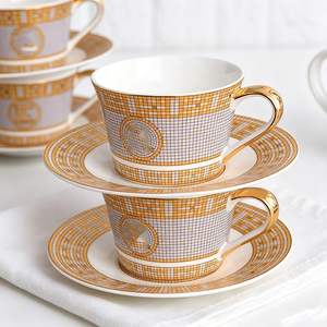 Wholesale Luxury Tableware <b>Dinnerware</b> <b>Set</b> Scenic Royal Western Bone China 58 Pcs Gift Box Customizable Minimalist - Product Image 5