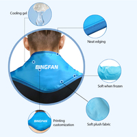 Bingfan Compresse de Glace Réutilisable pour le Cou et les Épaules, Soulagement des Douleurs du Haut du Dos, Grande Compresse de Glace pour le Cou avec Doublure Douce en Peluche