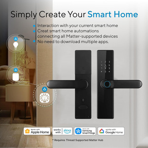 Nouveaux produits Sinon 2026 : Serrure de porte intelligente avec protocole Matter, meilleure qualité de service, poignée de porte, serrure intelligente à empreinte digitale pour projets - Product Image 5