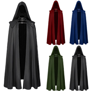 Maxi capa gótica Medieval para hombre, capa Vintage con capucha, soporte con hebilla, hombro para <span class=keywords><strong>Assassin</strong></span>, Cosplay, disfraz de Caballero de Halloween - Product Image 5