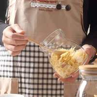 Bocaux en verre borosilicate personnalisés de 500 ml (17 oz) avec couvercles en bambou pour le stockage des aliments