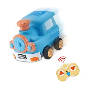 27Mhz Soft Vinyl 2ch Remote Control Cartoon Car Safety Baby Toy Juguetes Electric Light Radio Rc Cute Car