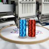 Fil à broder professionnel 100% viscose rayonne 120D/2 pour machine à broder informatisée, brillance excellente