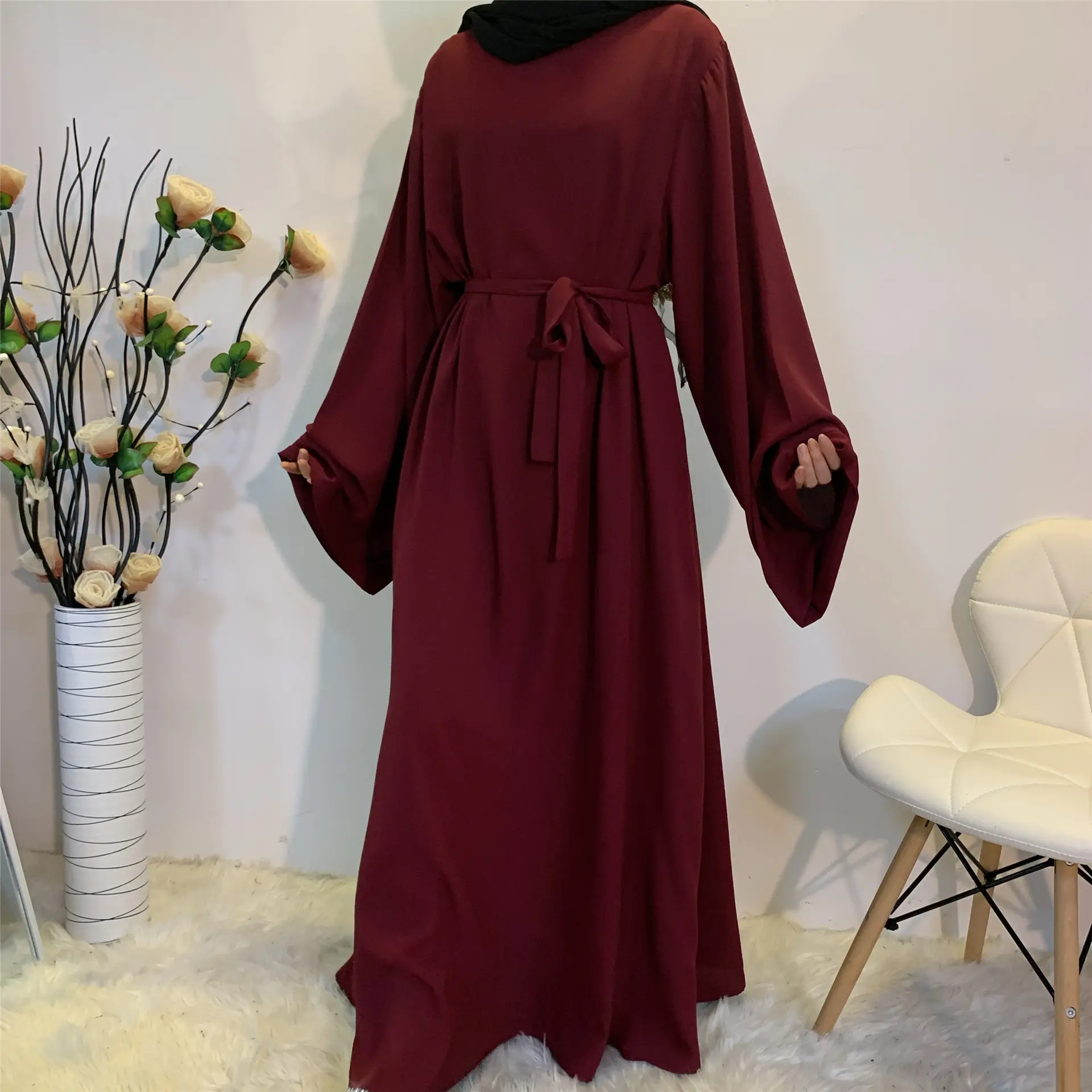 Vestido muçulmano feminino moda roupas islâmicas muçulmano abaya oriente médio árabe dubai mulheres grande tamanho robe roupas islâmicas