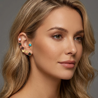 Boucles d'oreilles clous personnalisables Jxx plaquées or 18 carats, en forme de rose, à visser, en acier inoxydable, tendance pour enfants