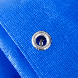 Bâche en PE bleue enduite 150 g/m² 4x6 m, imperméable, anti-UV, robuste, pour couvrir les marchandises des camions, avec œillets en aluminium et bords renforcés - Product Image 6