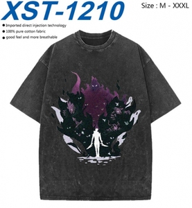 T-shirt Anime Lavé à Manches Courtes pour Hommes, Impression Couleur, Thème Solo Leveling Sung Jin Woo Yoo Jin Ho, Vente en Gros - Product Image 4