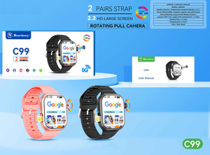 C99 Plus แบตเตอรี่ขนาดใหญ่ หน้าจอ AMOLED ความละเอียดสูงพิเศษ 2.04 นิ้ว พร้อม GPS Wifi 4G 5G กล้องหมุนได้แบบ 3 มิติ นาฬิกาอัจฉริยะพร้อมฟังก์ชัน SOS หน่วยความจำ 6+64GB - Product Image 2
