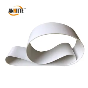 Annilte 2.0mm सफेद पीवीसी औद्योगिक संचरण कन्वेयर बेल्ट खाद्य ग्रेड (अनुकूलित कर सकते हैं आकार)