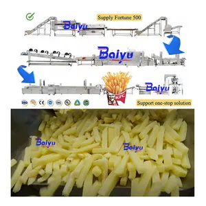 Baiyu Small Scale Semi-Automatic French Fries Processing Equipment Potato Chips Production Line for Food Shops