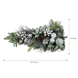 Customized 6ft Eco-Friendly Pe <b>Pvc</b> Material Artificial Christmas Swag <b>Door</b> Teardrop Garland Swag - Product Image 1