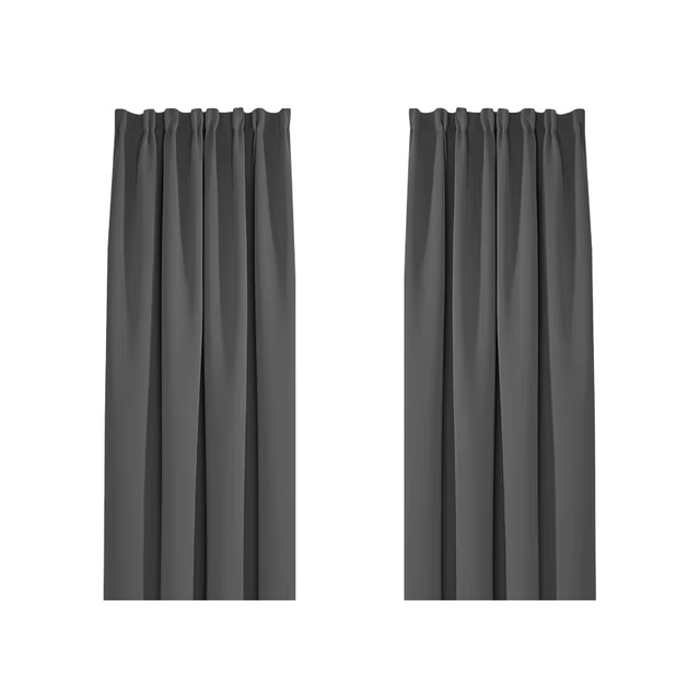 Blackout Black Curtains for Bedroom 42W X 54L Inch Solid Thermal Insulated Fabric Velvet Curtains for the LIving Room