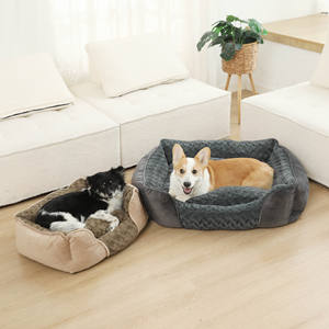 Hot Selling Small Dog <span class=keywords><strong>Cat</strong></span> Schlaf bett Modern Style Großhandel Rose Plüsch Wildleder <span class=keywords><strong>Fleece</strong></span> Anti-Rutsch-Boden Abnehmbare Wasch bare Abdeckung - Product Image 1