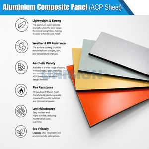 Panel Compuesto de Aluminio con Revestimiento de <span class=keywords><strong>PE</strong></span>/PVDF Unisign, Material para Revestimiento de Paredes, Panel Sándwich, Lámina ACP, Tablero Publicitario - Product Image 3