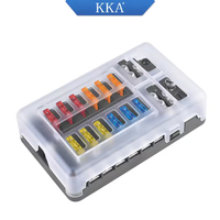 Nouvelle boîte à fusibles à lame 12 voies 12V-24V avec indicateur LED rouge, étanche, pour automobile, marine, bateau, camping-car, camion