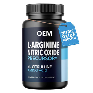 Suplemen Diet Nitric Oxide Arginine & <span class=keywords><strong>L</strong></span>-Citrulline dengan Vitamin dari AS, 60 Kapsul Keras, Amazon Custom OEM - Product Image 5
