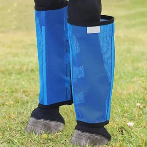 Botas de proteção para cavalos, botas de malha respirável em PVC para equitação, envoltórios para pernas de cavalo