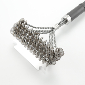 Brosse de nettoyage de grille de <span class=keywords><strong>jante</strong></span> résistante à la chaleur amovible en acier inoxydable à crochet gratuit personnalisé - Product Image 2