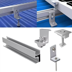 Kits complets de rails de montage photovoltaïques en aluminium, pinces et supports de <span class=keywords><strong>fixation</strong></span> de panneaux solaires pour toits en acier - Product Image 1
