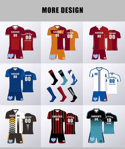 Venda quente respirável futebol manga curta jersey set quick dry personalizado logotipo impresso barato clube futebol uniforme para o serviço do OEM - Product Image 5