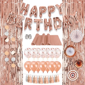 Decoraciones de <span class=keywords><strong>cumpleaños</strong></span> de oro rosa para niñas y mujeres, guirnaldas colgantes de papel, 23, 50 y <span class=keywords><strong>70</strong></span> años - Product Image 1