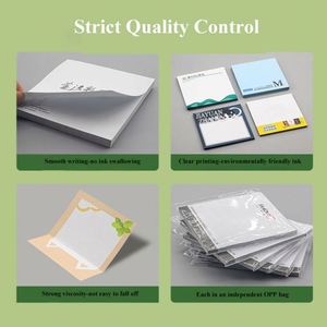 Wholesale Custom Logo <b>Memo</b> <b>Pad</b> Sticky Notes 7.5cm Stationery Square Shape Sticky Notes Blank Note <b>Pad</b> with Company Name - Product Image 5