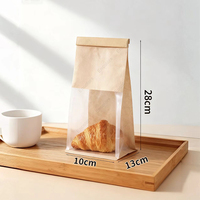 Sacs à pain en papier personnalisés de qualité alimentaire, sacs à pain debout, sacs à pain brun, sacs à pain baguette en PE laminé, sacs à pain de boulangerie française à emporter avec fenêtre