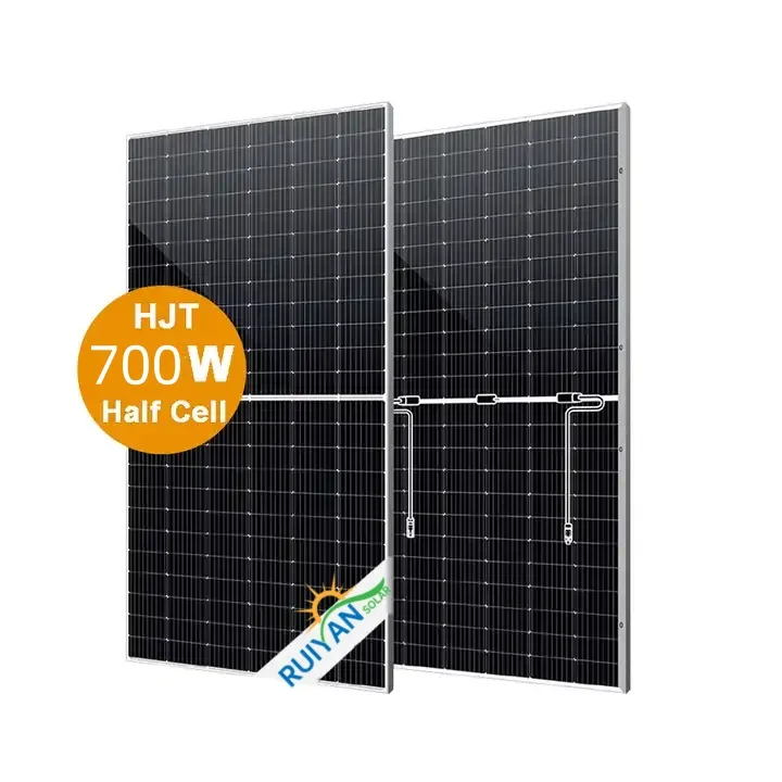 Panneau solaire haute puissance Jinko Longi Trina Risen HJT 700W prix panneau solaire photovoltaïque à moitié coupé 700W MOULE BIFACIALE