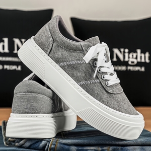 Zapatos Casuales de Suela Gruesa de Moda Primavera 2026, Zapatos Deslizantes de Suela Gruesa de Tendencia, Parte Superior de Tela con Forro de Malla para Hombre - Product Image 6