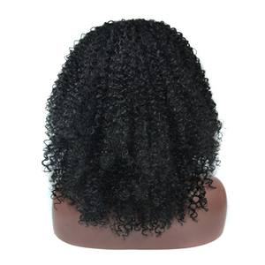 วิกผมหยิกหยักศกสีดำสำหรับผู้หญิง - วิกผมสังเคราะห์สีดำธรรมชาติแบบแอฟโฟร-อเมริกัน วิกผมหยิกหยักศกแบบเต็มศีรษะสไตล์แอฟริกันพร้อมหน้าม้า - Product Image 4