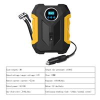 Compresseur d'air électrique portable 12V 180 PSI pour motos, kit d'outils d'inflation de pneus d'urgence pour utilisation sur la route