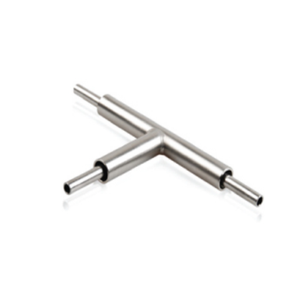 Té latéral flexible réduisant le raccord de tuyau en té OD 9.53mm raccord de Tube coaxial en acier inoxydable de très haute pureté - Product Image 1