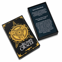 Vente en gros de cartes d'oracle personnalisées avec 48 runes, cartes de divination vikings anciennes, cartes de tarot, guidance spirituelle, papier écologique
