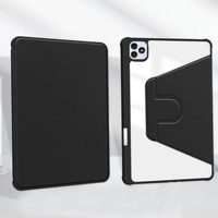 Itel VistaTab için 360 ° rotasyon Flip deri Tablet kılıfı 2024 ile 30 kalemlik 11 inç akrilik kılıf