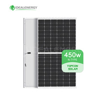 430w 440w 450w 575w 580w 585w 700 w 700 w 710w 720w tout noir bifacial double verre n-type hjt topcon panneau solaire mono demi-cellule