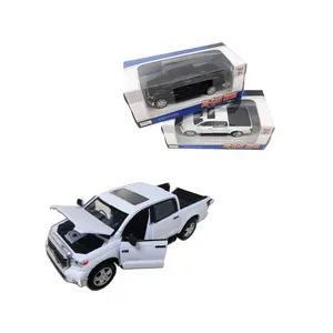 Pickup Truck Toys White Color 1/36 Scale Model Diecast Licensed TMC Tundraed Pull Back Car For Kids