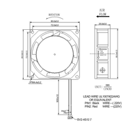 Ventilateur axial AC 8025 80x80x25mm 110v 220v 380v à roulement à billes de qualité industrielle pour machine de soudage laser, ventilation de cabinet