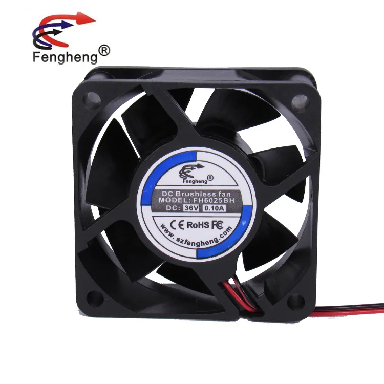 Ventilateur de refroidissement fengheng 60mm x 60mm x 25mm 12 volts haute vitesse 5600 tr/min ventilateur 2 broches PWM FG FH6025 pour évent audio de voiture