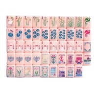 Ensemble de mahjong américain en acrylique rose cerise de 160 pièces, provenant du Zhejiang, Chine, parfait pour les rassemblements à domicile