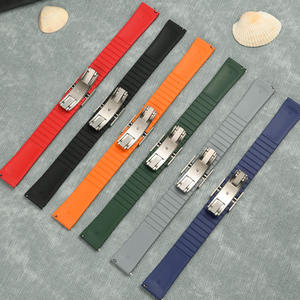 Bracelet en caoutchouc fluoré CTS FKM 16mm 18mm 19mm 20mm 21mm 22mm à dégagement rapide, étanche, adaptable en taille - Product Image 2