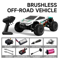 Cyberpickup Monster Truck 4x4 Buggy de course à quatre roues motrices à l'échelle 1:18 Vitesse variable en continu Structure métallique Câble USB