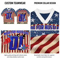 Camiseta Deportiva de Malla Oversize Personalizada con Estampado de Fútbol Americano, Unisex, Retro, Corte Cuadrado, Manga Corta, Transpirable, de Secado Rápido, Tallas Grandes