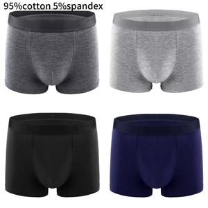 Pamuklu Erkek Boxer Avrupa Bedenleri S'den 2XL'e Özel Yapım Boxer Külotlar Spandeks Pamuk Karışımı Nefes Alabilen İç Çamaşırı Boxerlar Erkekler İçin - Product Image 1