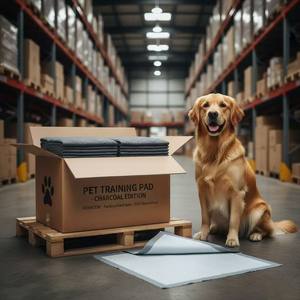 Pads de Treinamento para Cães de Estimação Descartáveis Biodegradáveis de Algodão de Bambu Super Absorventes Impermeáveis Extra Grandes com Aroma - Product Image 1