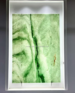 Dalle de quartzite <span class=keywords><strong>Charlotte</strong></span> vert émeraude naturelle, transparente et rétroéclairée, pour comptoirs, dessus de vanité et murs - Product Image 6